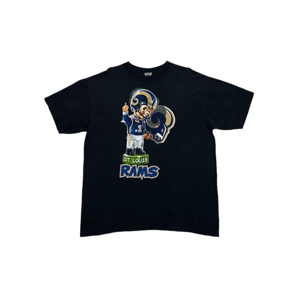Y2K Saint Louis Rams Liquid Blue T-Shirt - Picture 1 of 4